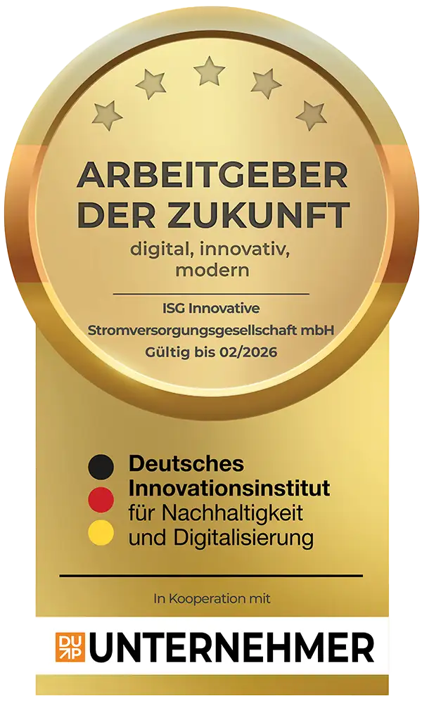 "Arbeitgeber der Zukunft" Siegel der ISG